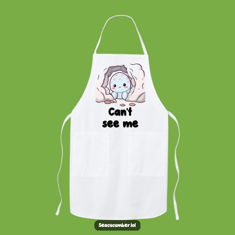 Funny Shy Sea Cucumber Apron, Cute Kitchen Accessory, Hilarious Chef Gift