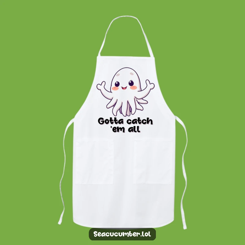 Funny Sea Cucumber Apron: Kitchen Welcoming Tentacles, Great Humorous Gift For Chefs