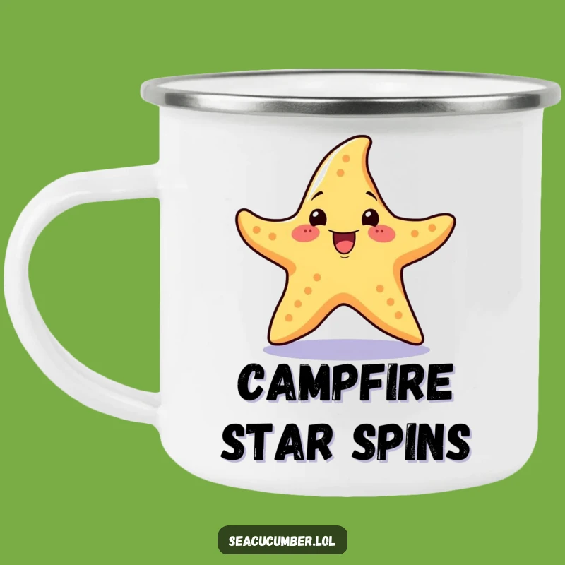 Funny Starfish Spin Camping Mug: Adventure Excitement, Perfect Outdoor Gift