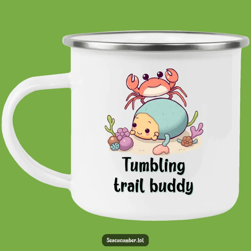Funny Crab & Sea Cucumber Camping Mug - Rugged Ocean Pals Drinkware