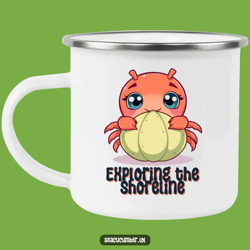 Funny Curious Crab Camping Mug: Rugged Ocean Humor for Outdoor Adventures