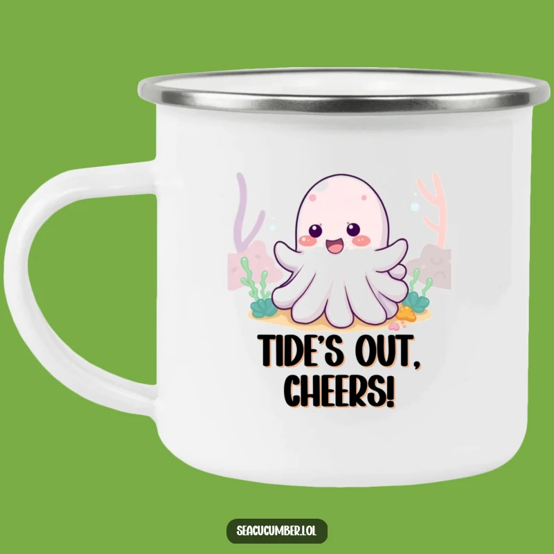 Funny Sea Cucumber Wiggle Camping Mug: Durable Ocean Drinkware, Perfect Humorous Gift!