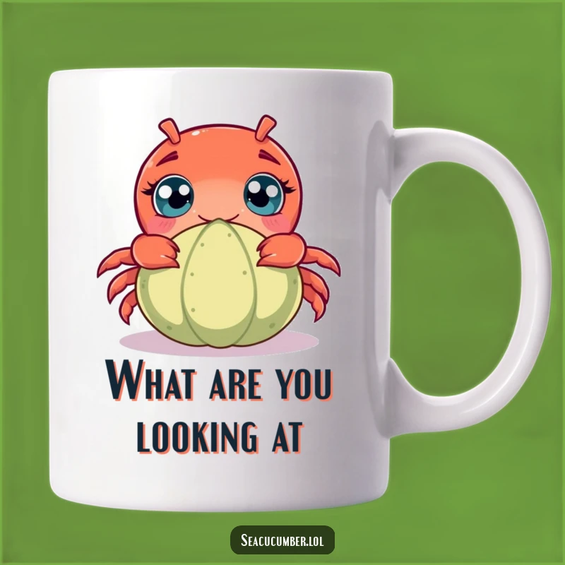 Funny Curious Crab Mug: Adorable Ocean Friend Peeking for a Hilarious Gift