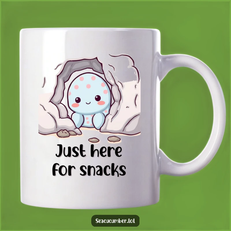 Funny Shy Sea Cucumber peeking, Adorable Ocean Friend Mug, Perfect Quirky Gift