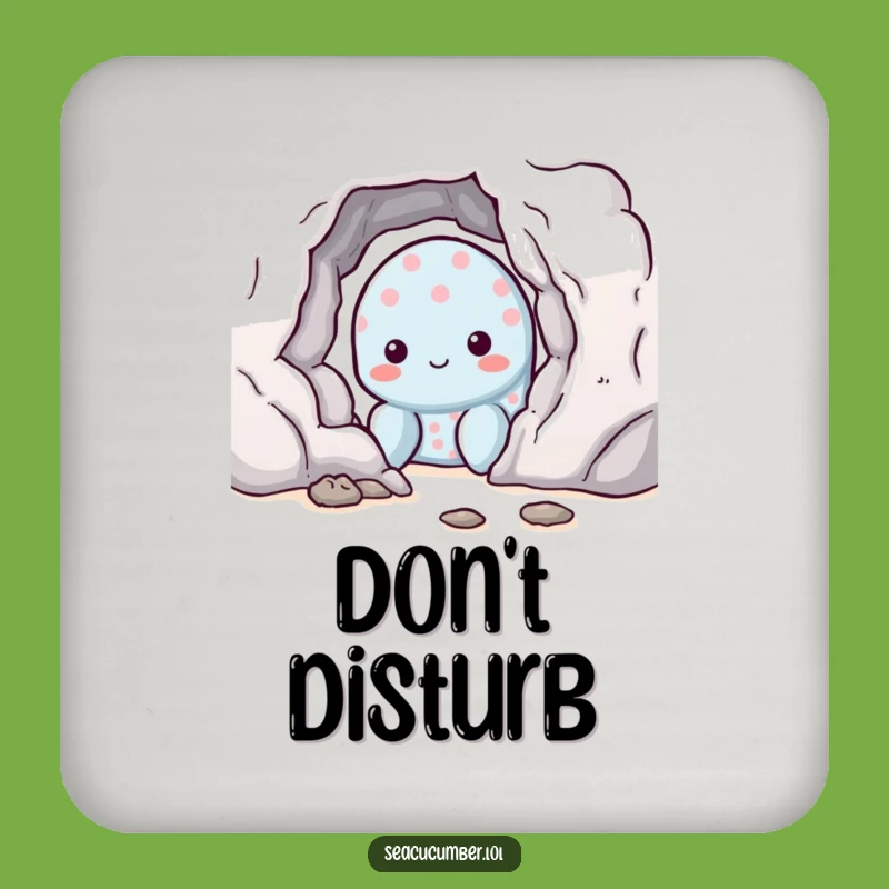 Funny Shy Sea Cucumber Coasters, Cute Table Protector, Adorable Funny Gift Set