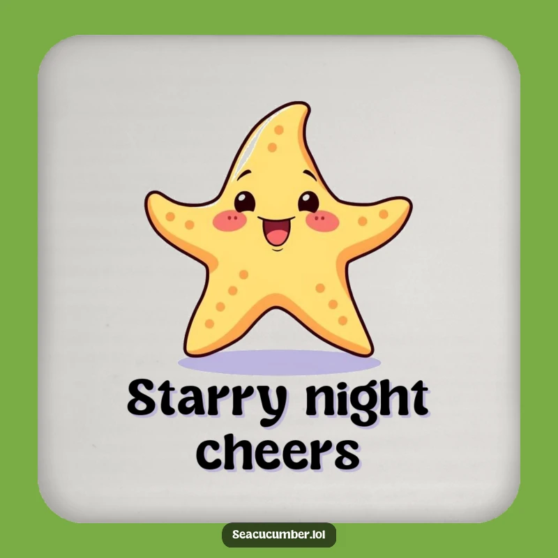 Funny Starfish Spin Drink Coasters: Protect Surfaces with Fun, Gift Set
