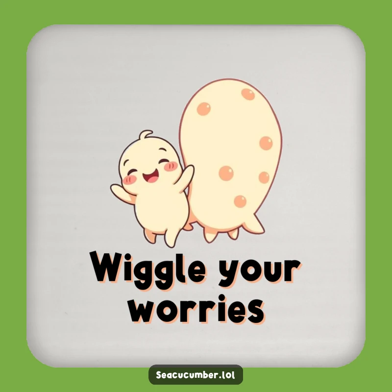 Funny Baby Seacucumber Coaster Set: Protect Surfaces with Ocean Joy