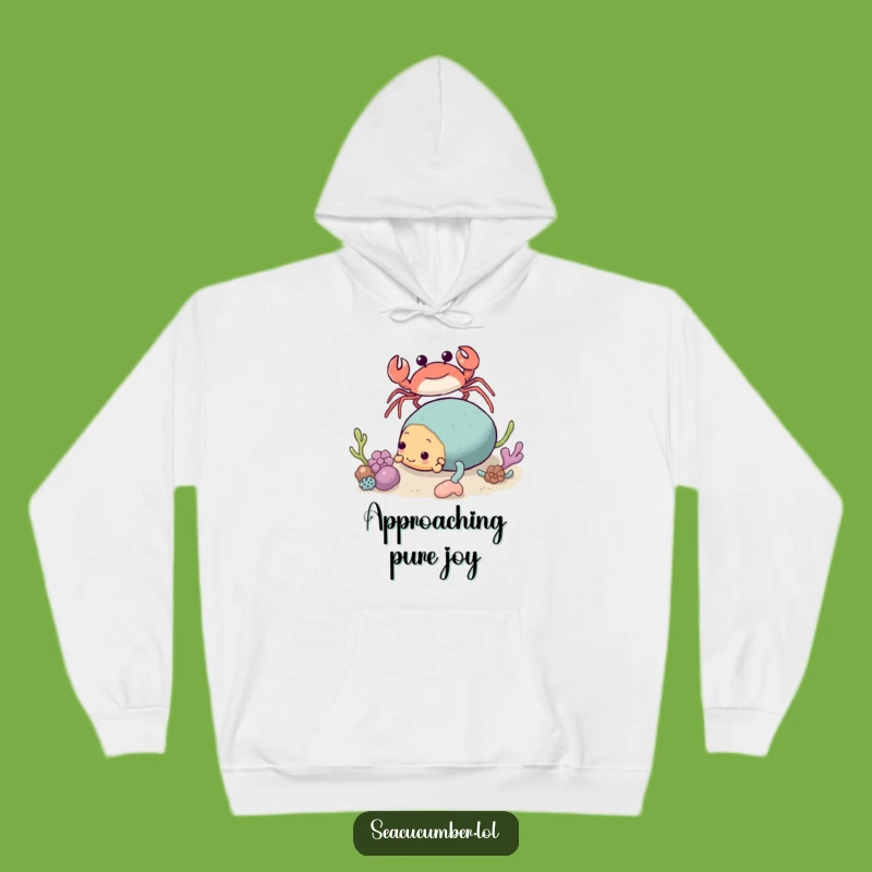 Cozy Funny Crab & Sea Cucumber Hoodie - Warm Ocean Pals Apparel