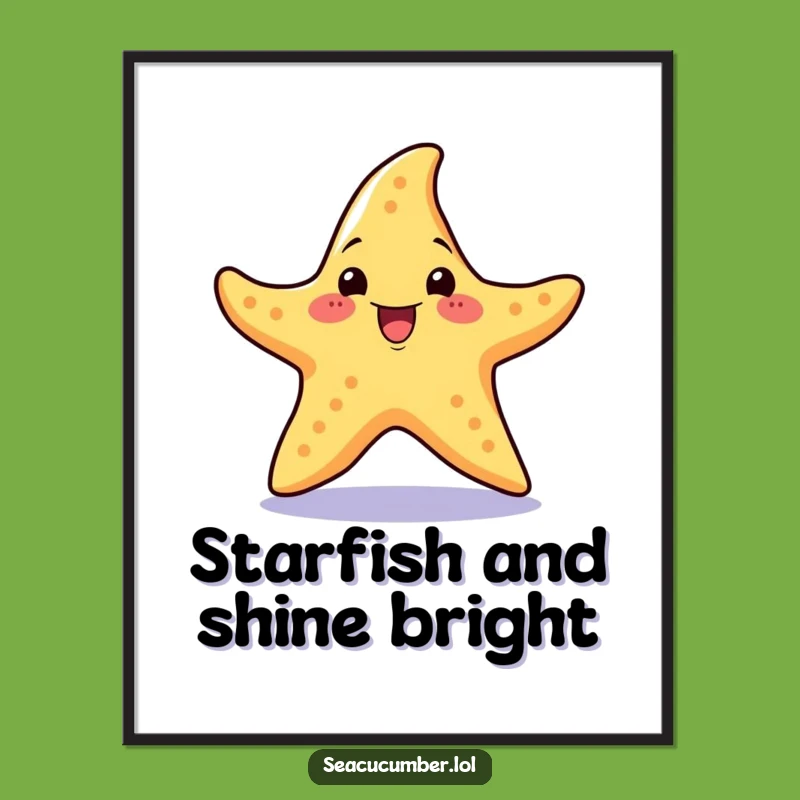 Free Printable Wall Art: Cheerful Starfish Spin for Your Downloadable Decor