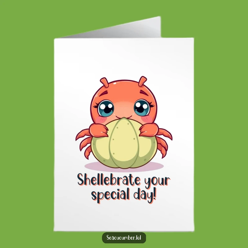 Funny Free Printable Crab Birthday Card: Curious Crustacean Peek-a-Boo Downloadable Gift