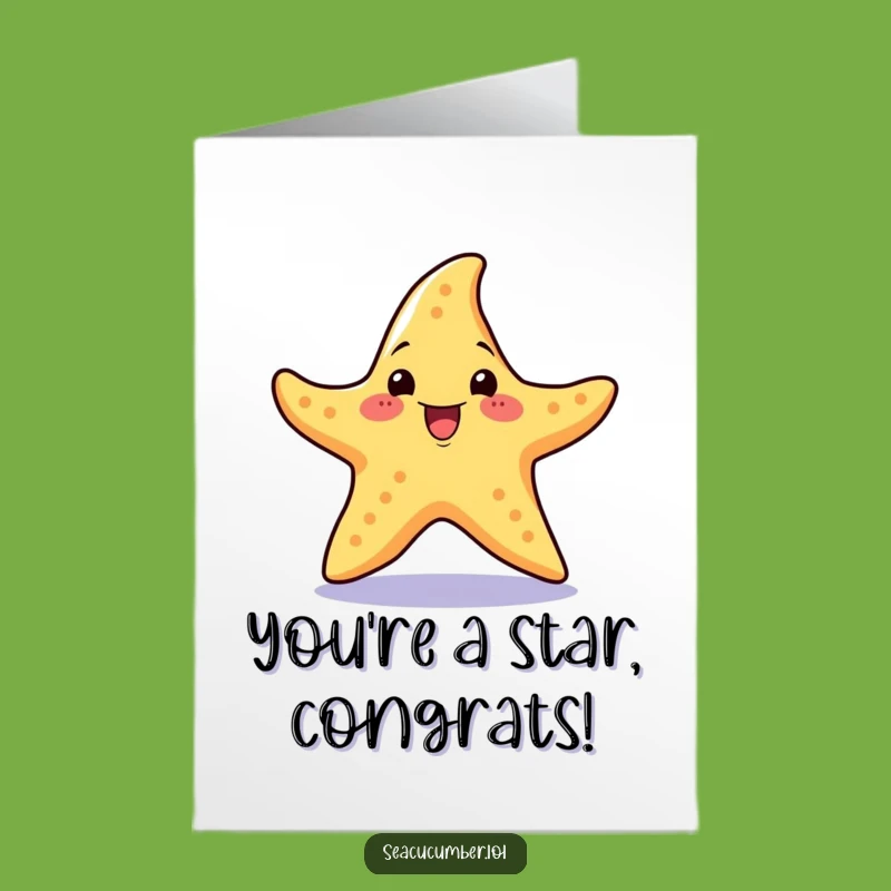 Free Printable Congrats Card: Starfish Spin for Downloadable Success