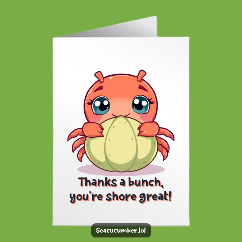 Free Printable Crab Thank You Card: Grateful Crustacean Downloadable for Your Appreciation