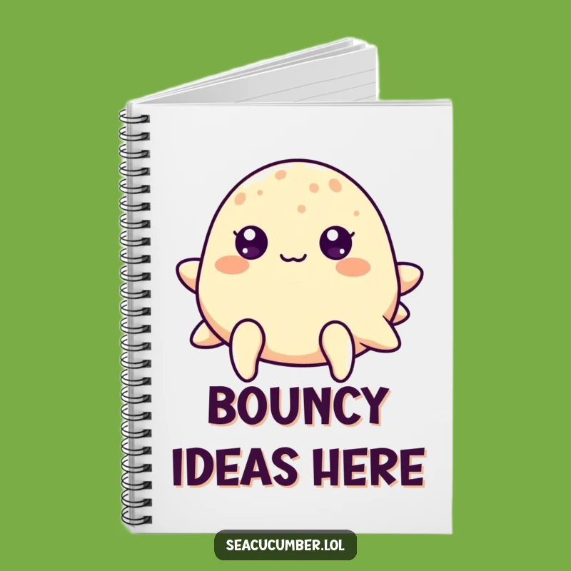 Funny Dot-Eyed Sea Cucumber Notebook, Cheerful Journal, Perfect Funny Gift