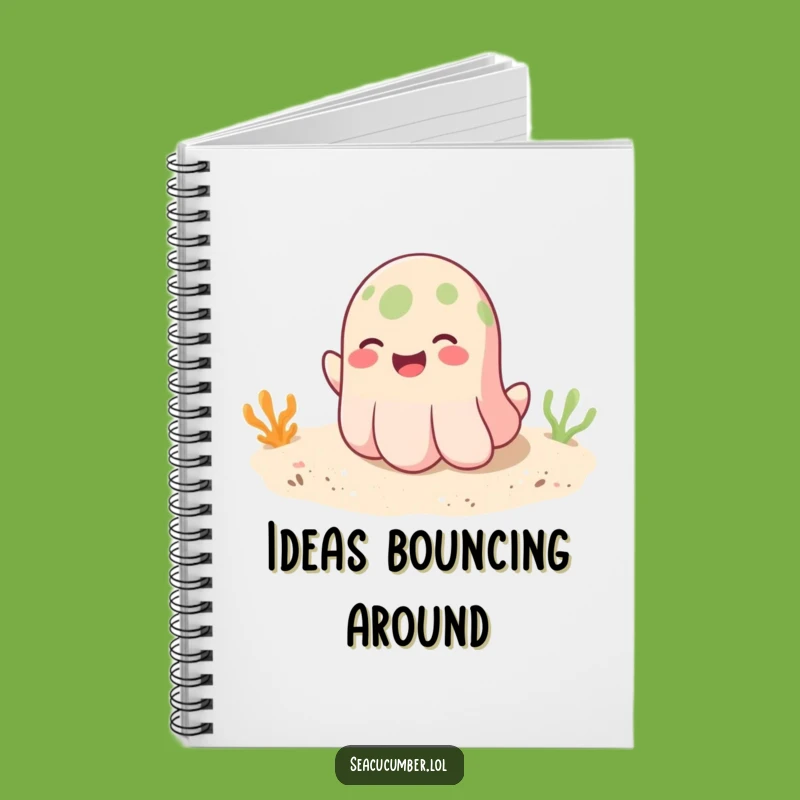 Funny Seacucumber Notebook: Jot Down Ideas with a Playful Bouncing Design