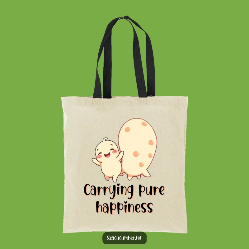 Funny Baby Seacucumber Tote Bag: Carry Joy with a Wiggling Ocean Design