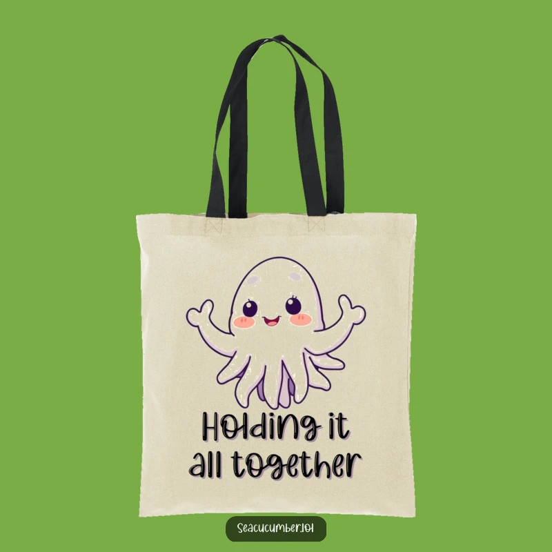 Funny Sea Cucumber Tote Bag: Durable Welcoming Tentacles, Perfect Humorous Gift For Shopping Trips